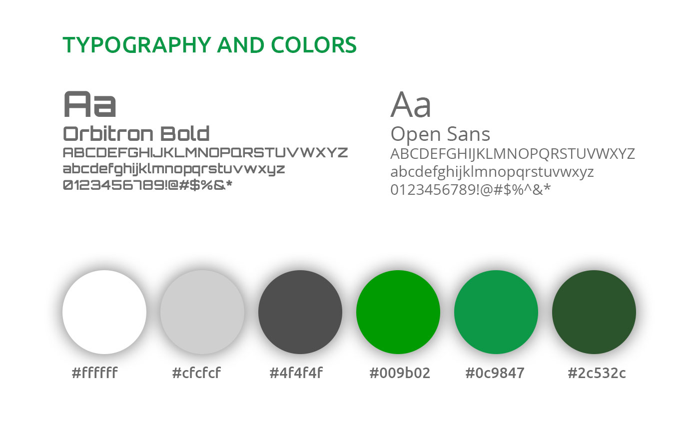 Polylast typography and colors