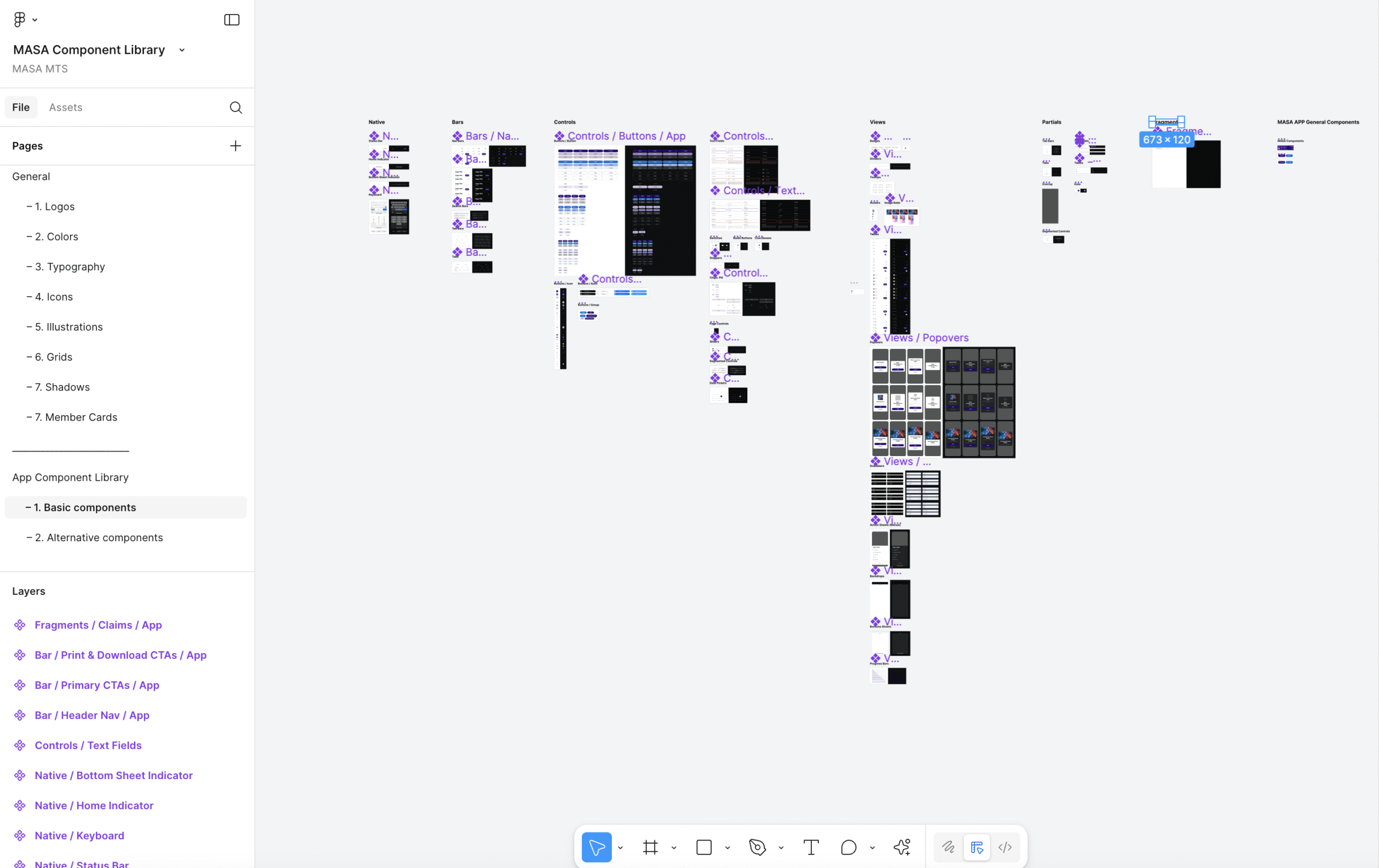 Figma Component Library Screenshot Example